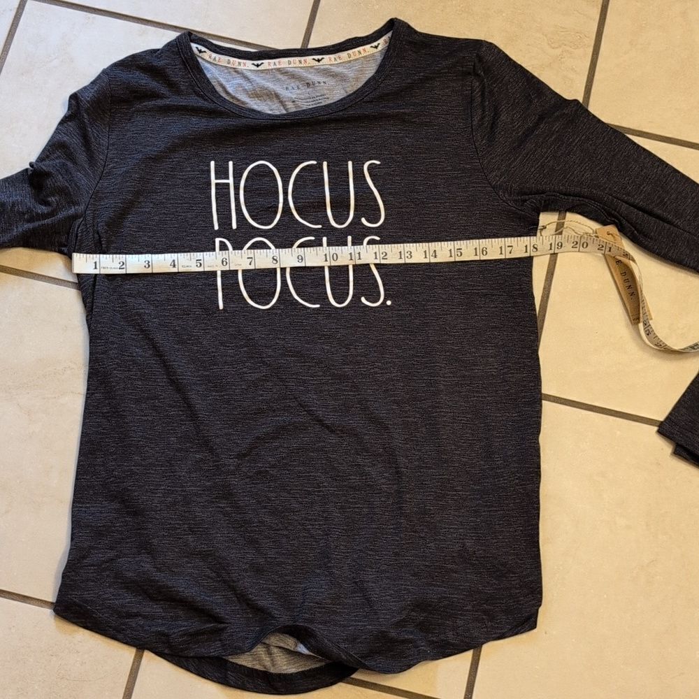 NWT Rae Dunn Hocus Pocus Halloween long sleeve dark grey size L - Picture 6 of 8